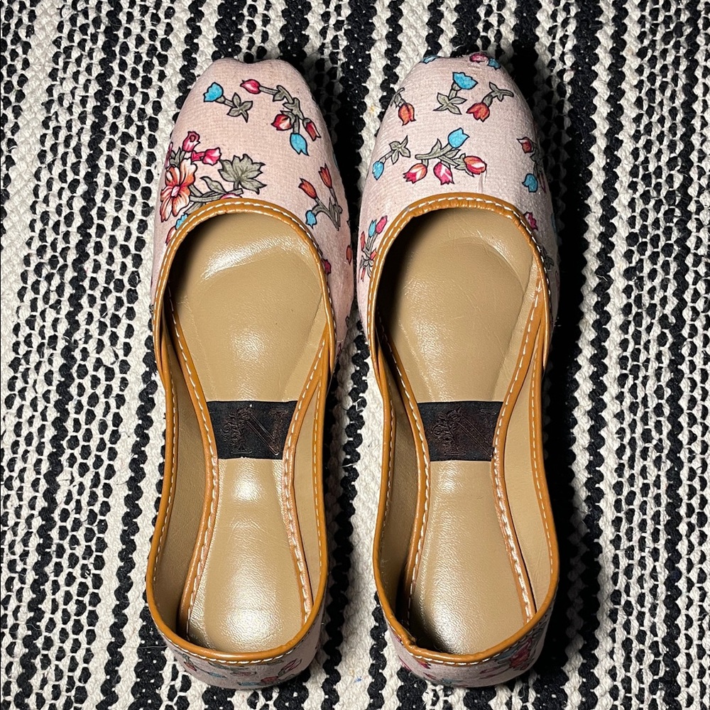Floral Ballerina Flats Women's Shoes